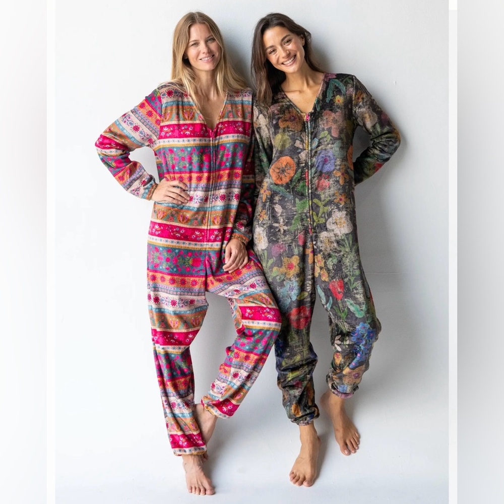 NWT Natural Life Fleece Onesie Pajamas -
Wildflowers